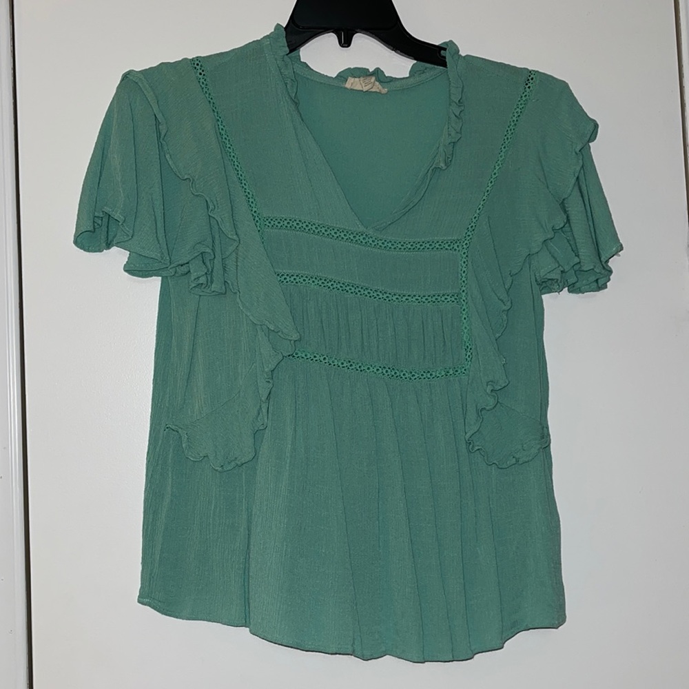 Green blouse